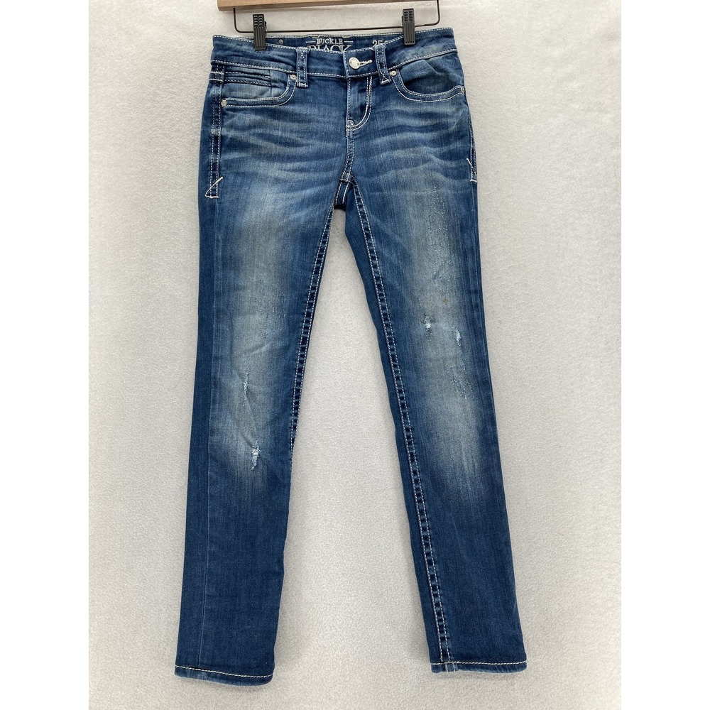 Buckle Black Jeans Womens 25x28 Blue Fit No. 63 Skinny Stretch Distressed Denim